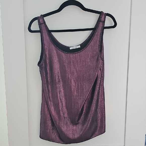 Zara Shimmering Purple Tank Top Size M - Picture 1 of 5